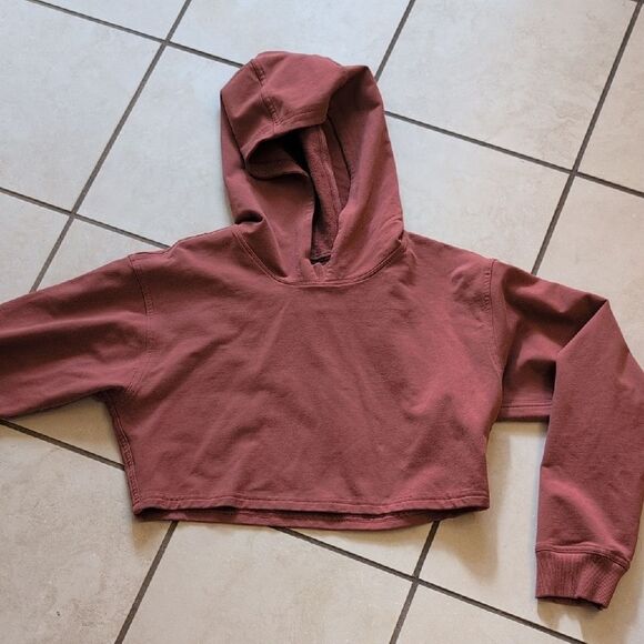 Lululemon All Yours Cropped Hoodie Rustic Clay Color Size 8 - Picture 2 of 8